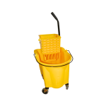 CARRO CON EXPRIMIDOR DE 36 LITROS AMARILLO PROCHEM(690858329769) - Imagen 3
