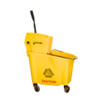 CARRO CON EXPRIMIDOR DE 36 LITROS AMARILLO PROCHEM(690858329769)