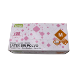 GUANTES LATEX MEDIUM  / SIN POLVO CAJA 100U