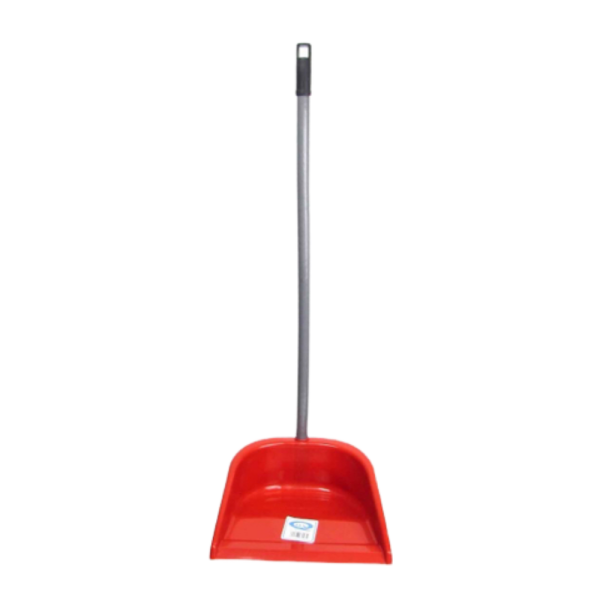 RECOGEDOR PLASTICO MANGO DE MADERA / COLOR VARIADO