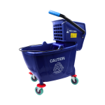 CARRO CON EXPRIMIDOR DE 32 LITROS AZUL - Imagen 2