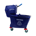 CARRO CON EXPRIMIDOR DE 32 LITROS AZUL