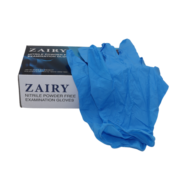 GUANTES DE NITRILLO AZUL LARGE (CAJA DE 100 UND)
