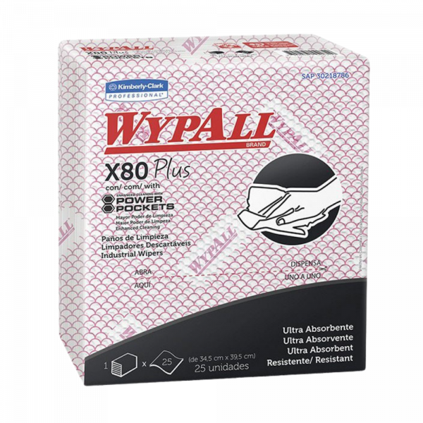 WYPALL PAQ DE 30 SHEET ROJO