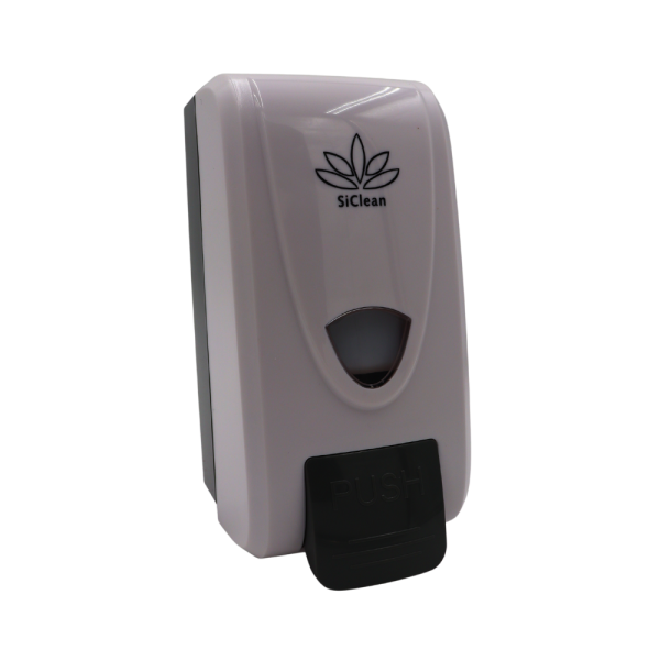 DISPENSADOR DE JABON BLANCO RELLENABLE 1000ML CON LLAVE