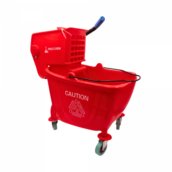 CARRO CON EXPRIMIDOR DE 32 LITROS ROJO