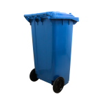 BASURERO AZUL DE 120 LT CON RUEDAS - Imagen 2
