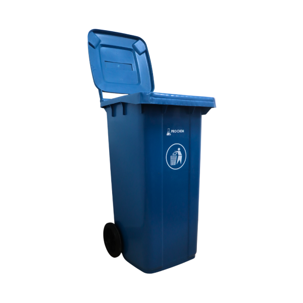 BASURERO AZUL DE 120 LT CON RUEDAS