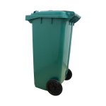 BASURERO VERDE DE 120 LT CON RUEDAS - Imagen 2