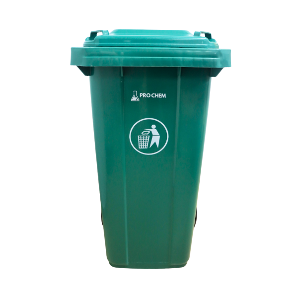 BASURERO VERDE DE 120 LT CON RUEDAS