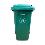 BASURERO VERDE DE 120 LT CON RUEDAS