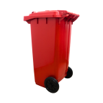 BASURERO ROJO DE 120 LT CON RUEDA - Imagen 2