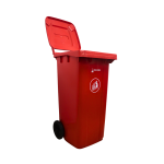 BASURERO ROJO DE 120 LT CON RUEDA - Imagen 3