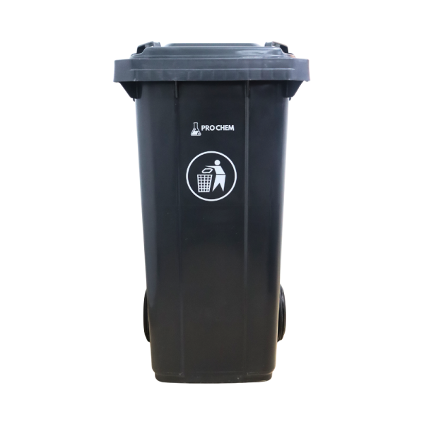 BASURERO NEGRO DE 120 LT CON RUEDAS