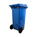 F-BASURERO AZUL DE 120 LT CON RUEDAS - Imagen 2