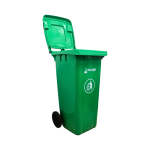 F-BASURERO VERDE DE 120 LT CON RUEDAS - Imagen 3