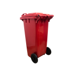 F-BASURERO ROJO DE 120 LT CON RUEDA - Imagen 2