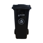 F-BASURERO NEGRO DE 120 LT CON RUEDAS