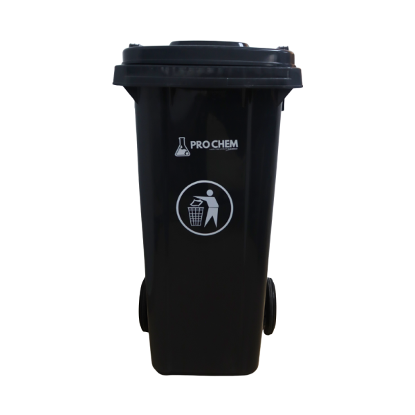 F-BASURERO NEGRO DE 120 LT CON RUEDAS