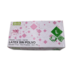GUANTES LATEX LARGE  /  SIN POLVO CAJA 100U