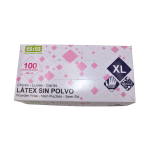 GUANTE LATEX XL / SIN POLVO CAJA 100U