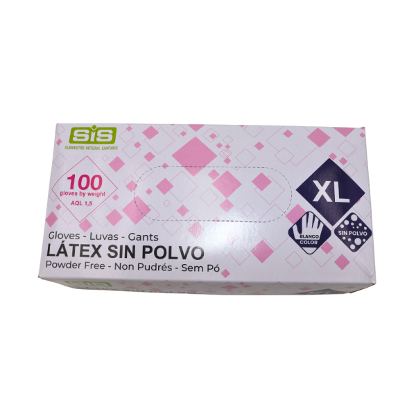 GUANTE LATEX XL / SIN POLVO CAJA 100U