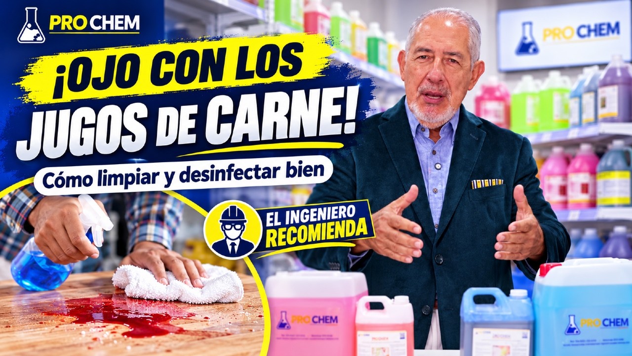 El Ingeniero Recomienda: cómo limpiar y desinfectar derrames de jugos de carne